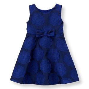 IRIS BLUE FLORAL JACQUARD DRESS